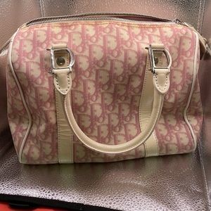Christian dior pink and white bag